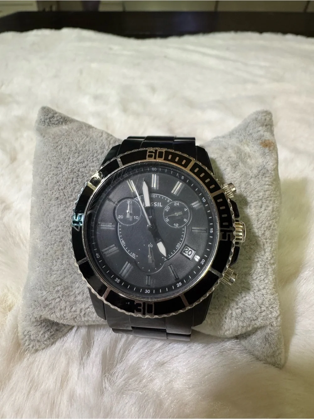 Fossil Black Watch with Gold Accents